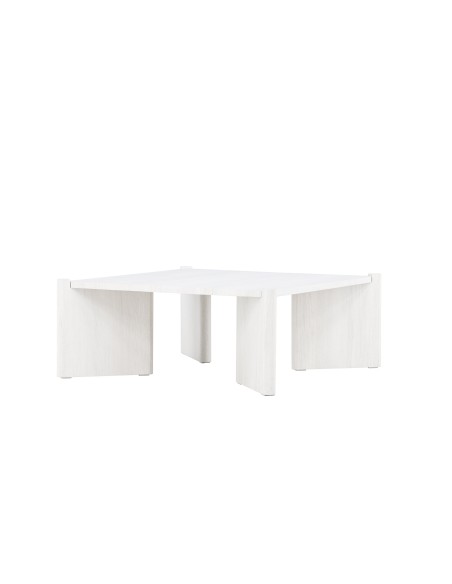 Soffbord Rogaland, 100 × 100 cm, Vitlaserad