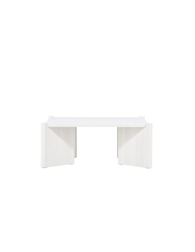 Soffbord Rogaland, 100 × 100 cm, Vitlaserad