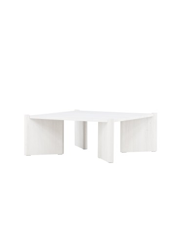 Soffbord Rogaland, 100 × 100 cm, Vitlaserad