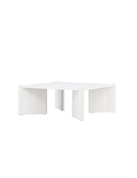 Soffbord Rogaland, 100 × 100 cm, Vitlaserad