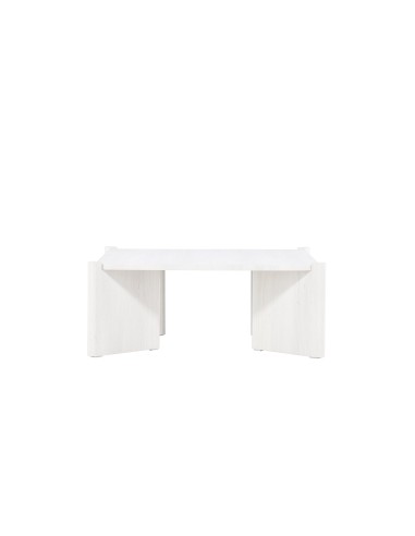 Soffbord Rogaland, 100 × 100 cm, Vitlaserad
