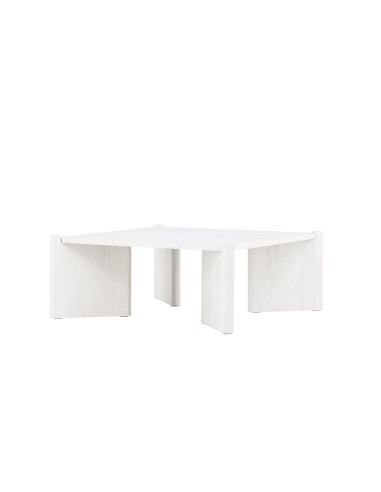 Soffbord Rogaland, 100 × 100 cm, Vitlaserad
