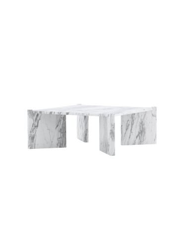 Soffbord Rogaland, 100 × 100 cm, Vit