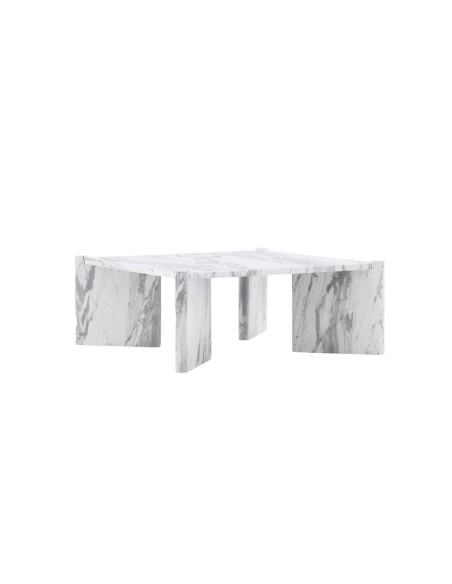 Soffbord Rogaland, 100 × 100 cm, Vit