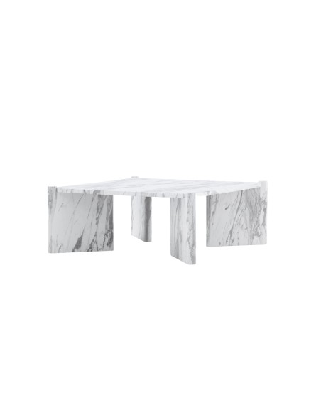 Soffbord Rogaland, 100 × 100 cm, Vit