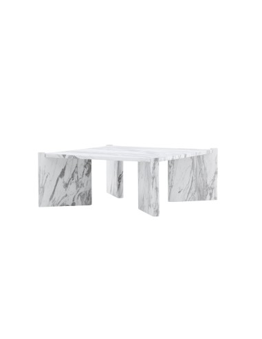 Soffbord Rogaland, 100 × 100 cm, Vit