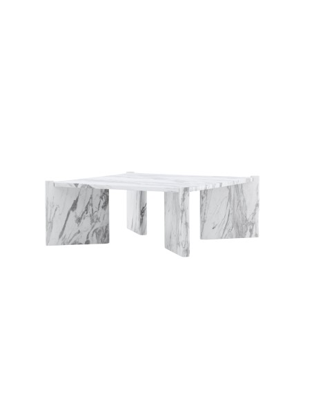 Soffbord Rogaland, 100 × 100 cm, Vit