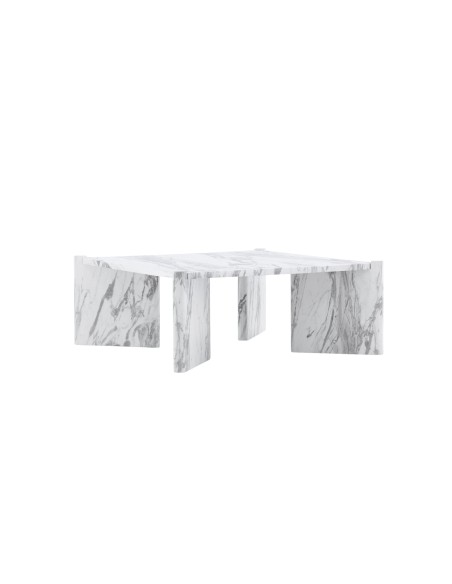 Soffbord Rogaland, 100 × 100 cm, Vit