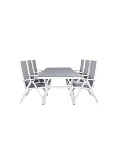 Matgrupp Virya med Break matstolar, 200 × 100 cm