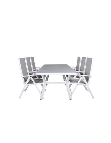 Matgrupp Virya med Break matstolar, 200 × 100 cm