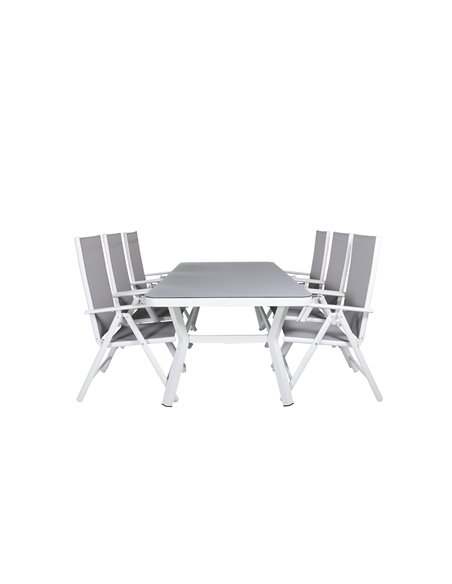 Matgrupp Virya med Break matstolar, 200 × 100 cm