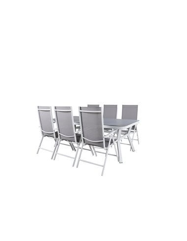 Matgrupp Virya med Break matstolar, 200 × 100 cm