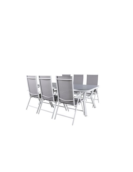 Matgrupp Virya med Break matstolar, 200 × 100 cm