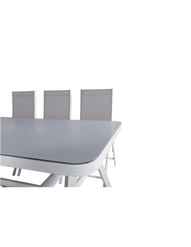 Matgrupp Virya med Break matstolar, 200 × 100 cm