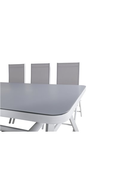 Matgrupp Virya med Break matstolar, 200 × 100 cm