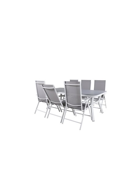 Matgrupp Virya med Break matstolar, 200 × 100 cm