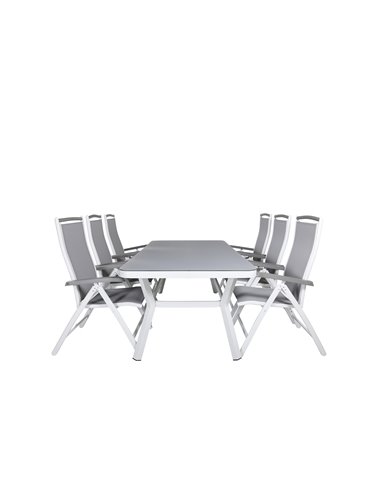 Matgrupp Virya med Albany matstolar, 200 × 100 cm