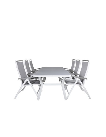 Matgrupp Virya med Albany matstolar, 200 × 100 cm
