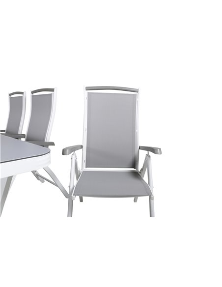 Matgrupp Virya med Albany matstolar, 200 × 100 cm