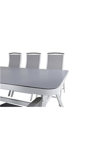 Matgrupp Virya med Albany matstolar, 200 × 100 cm