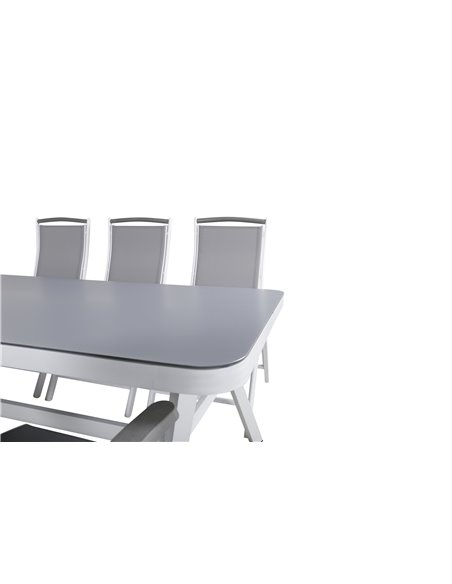 Matgrupp Virya med Albany matstolar, 200 × 100 cm