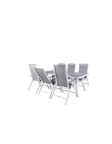 Matgrupp Virya med Albany matstolar, 200 × 100 cm