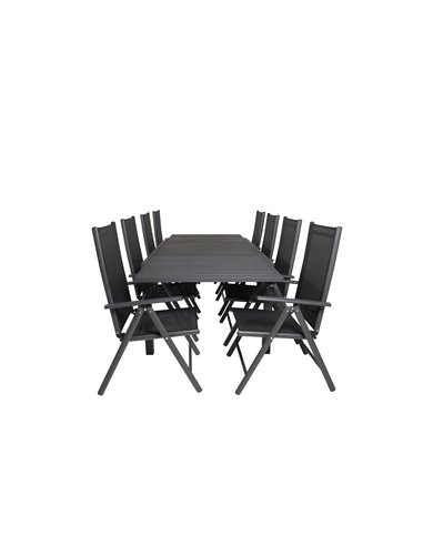 Matgrupp Marbella med Break matstolar, 240 × 100 cm