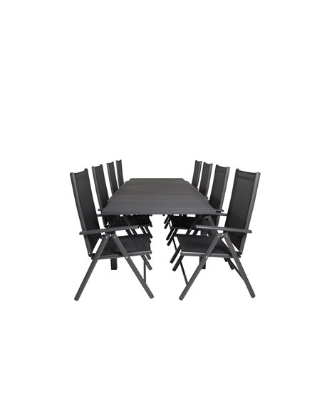 Matgrupp Marbella med Break matstolar, 240 × 100 cm