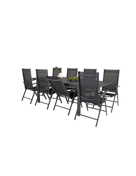 Matgrupp Marbella med Break matstolar, 240 × 100 cm