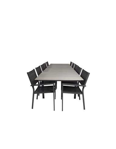 Matgrupp Levels med Copacabana matstolar, 224 × 100 cm