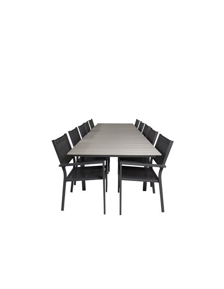 Matgrupp Levels med Copacabana matstolar, 224 × 100 cm