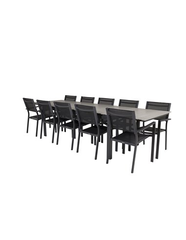 Matgrupp Levels med Copacabana matstolar, 224 × 100 cm