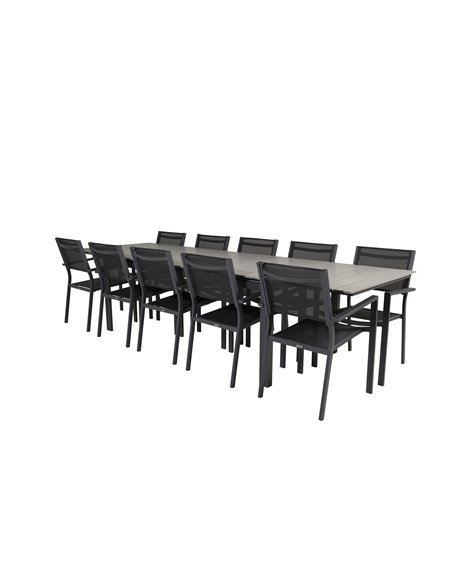Matgrupp Levels med Copacabana matstolar, 224 × 100 cm