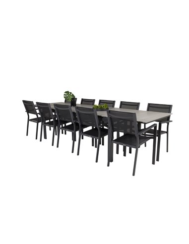 Matgrupp Levels med Copacabana matstolar, 224 × 100 cm