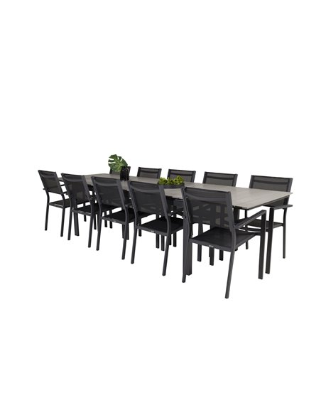 Matgrupp Levels med Copacabana matstolar, 224 × 100 cm