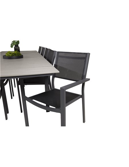 Matgrupp Levels med Copacabana matstolar, 224 × 100 cm