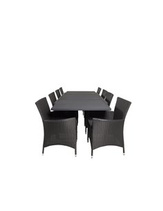 Matgrupp Marbella med Knick matstolar, 240 × 100 cm