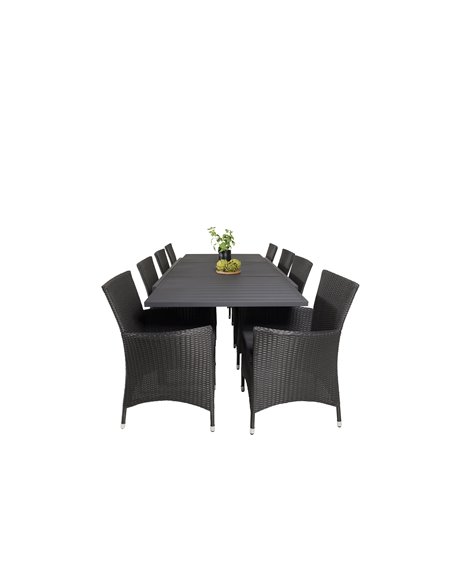 Matgrupp Marbella med Knick matstolar, 240 × 100 cm
