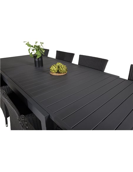 Matgrupp Marbella med Knick matstolar, 240 × 100 cm