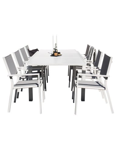 Matgrupp Marbella med Copacabana matstolar, 160 × 100 cm