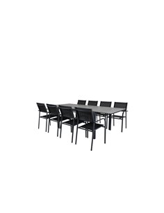 Matgrupp Levels med Santorini matstolar, 160 × 100 cm 2