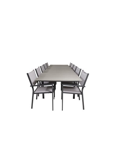 Matgrupp Levels med Copacabana matstolar, 224 × 100 cm