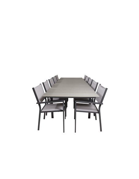 Matgrupp Levels med Copacabana matstolar, 224 × 100 cm