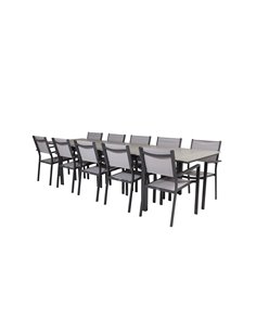 Matgrupp Levels med Copacabana matstolar, 224 × 100 cm 2