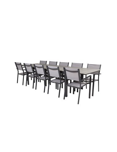 Matgrupp Levels med Copacabana matstolar, 224 × 100 cm