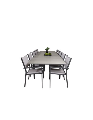 Matgrupp Levels med Copacabana matstolar, 224 × 100 cm