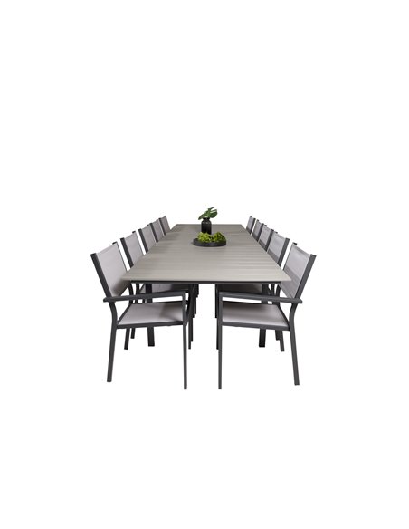 Matgrupp Levels med Copacabana matstolar, 224 × 100 cm