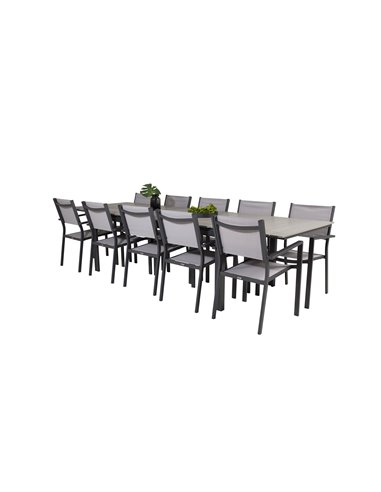 Matgrupp Levels med Copacabana matstolar, 224 × 100 cm