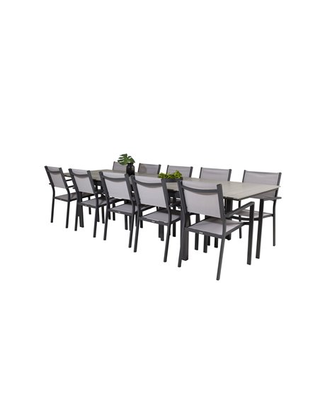 Matgrupp Levels med Copacabana matstolar, 224 × 100 cm