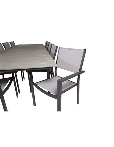 Matgrupp Levels med Copacabana matstolar, 224 × 100 cm
